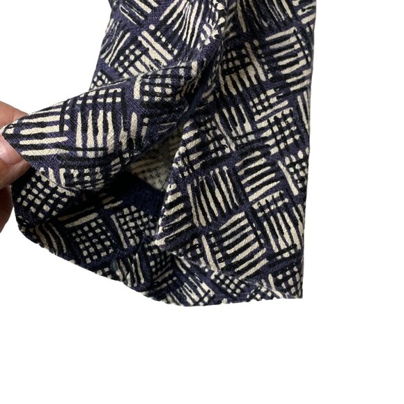 Anthropologie Cartonnier Size 10 Blue Charlie Zigzag Motif Print Ankle Pants - Picture 6 of 10